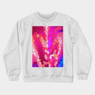 Pink Purple Blue and Magenta Abstract Art Mosaic Pattern Crewneck Sweatshirt